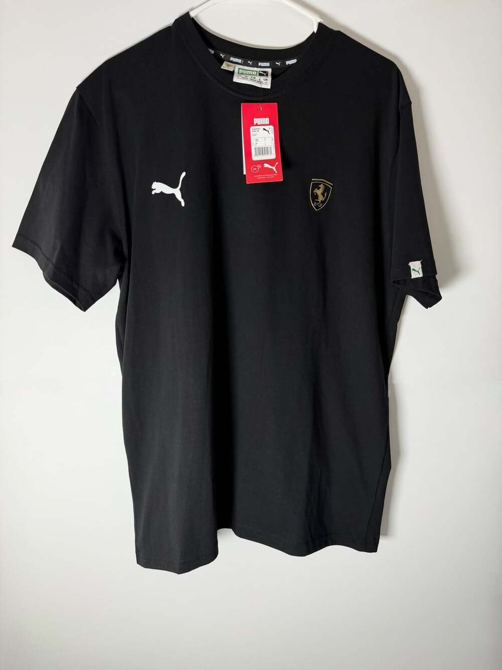 NWT Puma Scuderia Ferrari T-Shirt Size L Mens Black